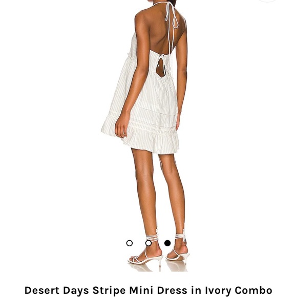 Free People Desert Days Stripe Mini Dress in Blue/Ivory Stripes BNWT - Picture 3 of 3